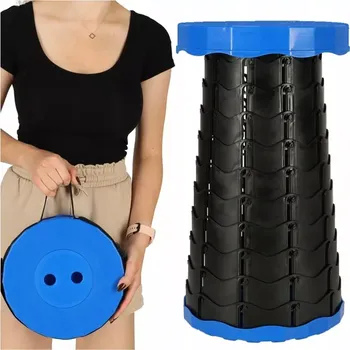 Cestování Teleskopická skládací židlička - modrá/černá