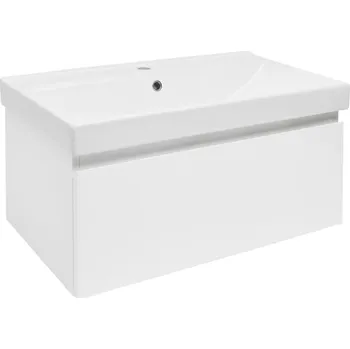 Nábytek Swiss aqua technologies Koupelnová skříňka s umyvadlem SAT B-WAY 79x30x45 cm bílá lesk BWAY80WU1