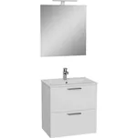 Vitra Koupelnová sestava s umyvadlem zrcadlem a osvětlením Mia 59x61x39,5 cm bílá lesk MIASET60B