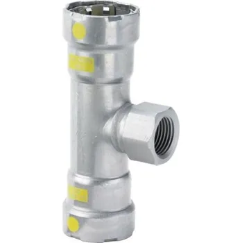 Viega MEGAPRESS G 4617.2 T-kus 1 1/4"x1"x1 1/4", s vnitřním závitem, lisovací, plyn, uhlíková ocel