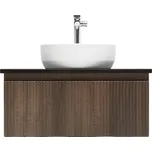 Swiss aqua technologies Koupelnová skříňka s umyvadlem a baterií SAT Evolution 78x30x44,8 cm ořech mat SATEVO80NADBUB