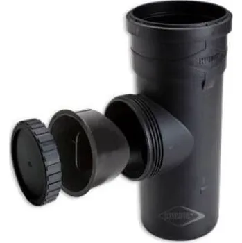 Kanalizační potrubí Ostatní HULIOT ULTRA SILENT USRE čisticí kus DN125/97, odhlučněný, PP-MD, černá