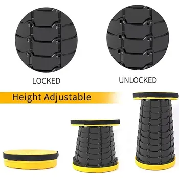 Cestování Teleskopická skládací židlička - žlutá/černá