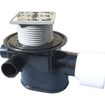 Odvodňovací žlab Hl podlahová vpust DN75/110, boční odtok, nerez