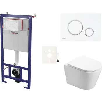 Klozet Swiss aqua technologies Cenově zvýhodněný závěsný WC set SAT do lehkých stěn / předstěnová montáž+ WC SAT Infinitio SIKOSSIN76K