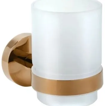 Bemeta CORAL nástěnný pohárek, sklo, měděná zlatá