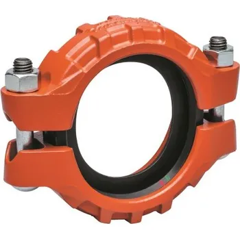 Kanalizační potrubí Victaulic QUICKVIC Style 177N pružná spojka 139,7mm, těsnění EPDM, drážková, litina, oranžová lakovaná