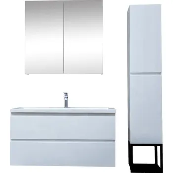 Šatní skříň Swiss aqua technologies Koupelnová sestava s umyvadlem SAT B-Way bílá lesk KSETBWAY11
