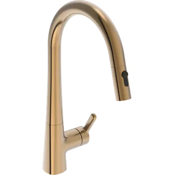 Vodovodní baterie Hansa Dřezová baterie Designo s vytahovací sprškou, 2 proudy broušený bronz 5136228381