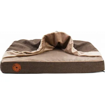 Pelíšek pro psa Lauren Design Ortopedická matrace 70 x 60 cm hnědá