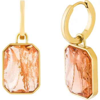 Náušnice Preciosa Pozlacené náušnice z chirurgické oceli Preciosa Ocean s českým křišťálem 7445Y49