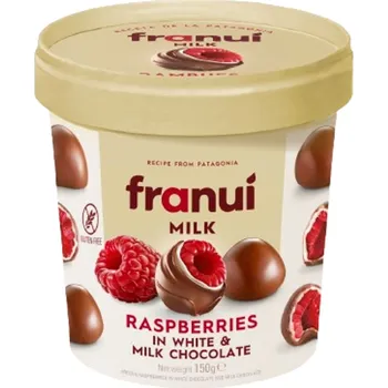 Čokoláda Franuí Maliny v bílé a mléčné čokoládě