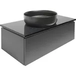 Swiss aqua technologies Koupelnová skříňka s žulovou deskou SAT Feel 100x30x46 cm antracit mat SATFEEL100ANTZ