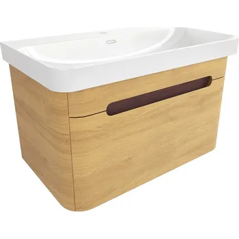 Ložnice Swiss aqua technologies Koupelnová skříňka s umyvadlem SAT Fusion 77,5x43x45 cm dub medový mat SATFUSION80DMU