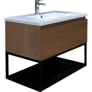 Ložnice Swiss aqua technologies Koupelnová skříňka s umyvadlem SAT B-Way 80x30x45 cm ořech mat BWAY80NUTU