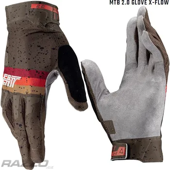 Cyklistické rukavice Rukavice na kolo Leatt MTB 2.0 X-Flow Velcro Glove Loam 2025 10 - L