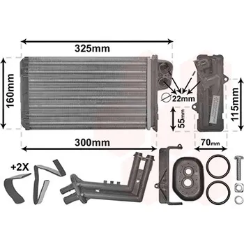 Výměník tepla Výměník tepla, vnitřní vytápění VAN WEZEL 43006227