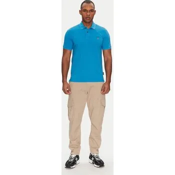 Pánská móda Napapijri Polokošile Elbas NP0A4GDL Modrá Regular Fit XXL