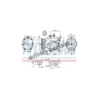 Chladič motoru Kompresor klimatizace NISSENS 89530