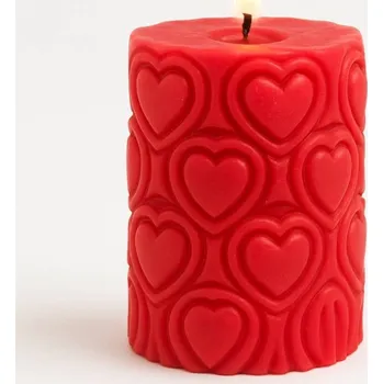 Svíčka Svíčkománie3D Valentýnský válec 150 g Červená