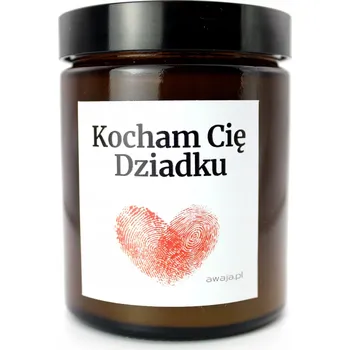 Svíčka Svíčka s nápisem – Mám tě rád, dědo, Den dědečků, vonná, sójová