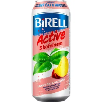 Pivo Birell Active zelený čaj & broskev s kofeinem 0,5 l plech