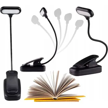 Lampička LED STOLNÍ LAMPA ŠKOLNÍ NA ČTENÍ UČENÍ PRÁCE FLEXIBILNÍ NOČNÍ S KLIPEM