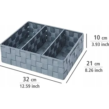 Úložný box Krabička v odstínech šedé a stříbrné