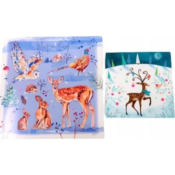 Obraz Vánoční přání s textem Paper house 2ks 16,4x16,4cm