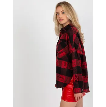 Košile DN KS 3990.95P černá a červená S