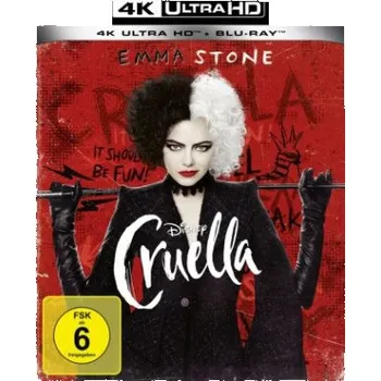 Blu-ray film Cruella, 2 Blu-ray (4K UHD): USA – Craig Gillespie,Paul W. Hauser,Emma Thompson,Emma Stone (DE)