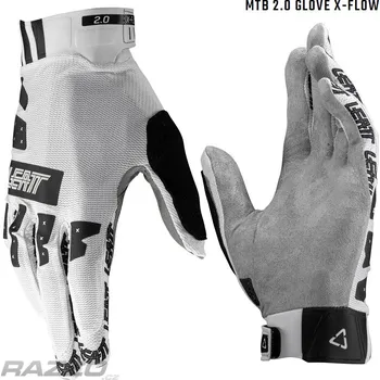 Cyklistické rukavice Rukavice na kolo Leatt MTB 2.0 X-Flow Velcro Glove White 2025 9 - M