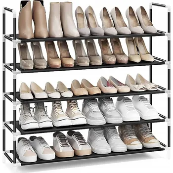 Botník SONGMICS BOTNÍK, REGÁL NA BOTY, 5 POLIC, ČERNÝ 124135