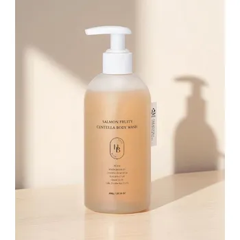 Sprchový gel Heveblue - Salmon Fruity Centella Body Wash - Osvěžující tělový gel s lososem, ovocem a centellou 300ml