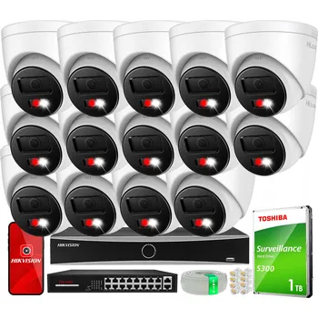 IP kamera EXTERNÍ MONITOROVACÍ SYSTÉM 14 KAMER 8MPx HILOOK HIKVISION ONLINE NÁHLED 16xPOE