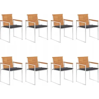 Zahradní židle VidaXL dřevěná šedá