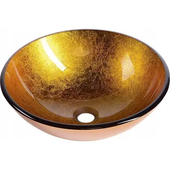 Umyvadlo na desku kulaté Sapho AGO 42 cm zlaté