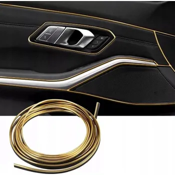 Vůně do auta OZDOBNÁ LIŠTA / PÁSKA DO AUTA ZLATÁ 5M