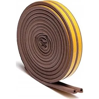 Těsnění do okna a dveří PARKSIDE Samolepicí těsnění do dveří/oken profil P 2ks x 5m hnědé