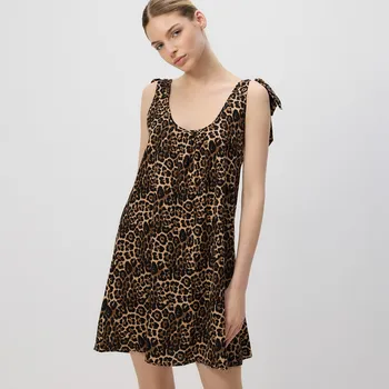 Dámské oblečení Reserved - Plážový přehoz s příměsí lnu - hnědá - 234CP-88X - 234CP-88X-M