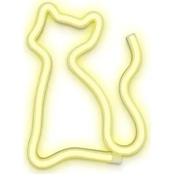 Dekorativní svítidlo CPA Dekorativní LED neon Kočka teplá bílá