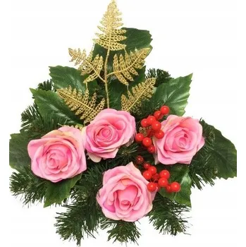 umělá květina HOTOVÁ DEKORACE KVĚTINÁČ KVĚTINÁČ umělý květ kytice RŮŽE hřbitov hrob