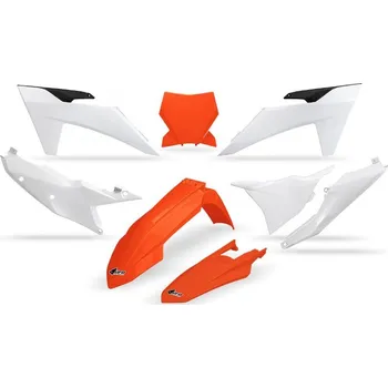 UFO sada plastů KTM SX 125 / 250 / 300 TBI '23-'24, SX-F 250 / 350 / 450 '23-'24 (OEM oranžová/bílá)