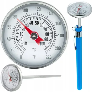 Kuchyňský teploměr Teploměr do půdy z nerezové oceli – snadné sledování teploty