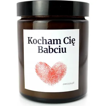 Svíčka Svíčka s nápisem – Miluji tě, babičko, Den babiček, vonná, sójová