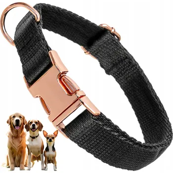 Obojek pro psa Pevný obojek pro psa s kovovou sponou, nastavitelná velikost XL, 2,5 cm, 42 cm - 65 cm