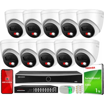 IP kamera Monitorovací sada 10 kamer 8MPx 4K IP venkovní PoE s online náhledem