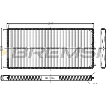 Kabinový filtr Filtr vzduchu v interiéru BREMSI FC1326C