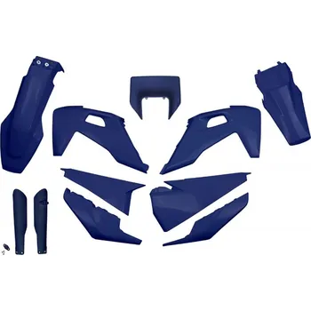 UFO sada plastů a kryty tlumičů HUSQVARNA TX / TE 125 / 150 / 250 / 300 '20-'22, FE 250 / 350 / 450 / 501 '20-'23 (modrá)