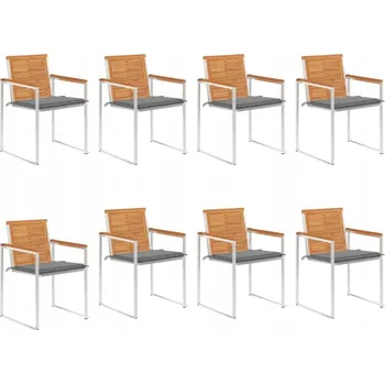 Zahradní židle VidaXL dřevěná šedá